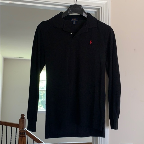 Polo Brand Long Sleeve Black Polo - Picture 1 of 3